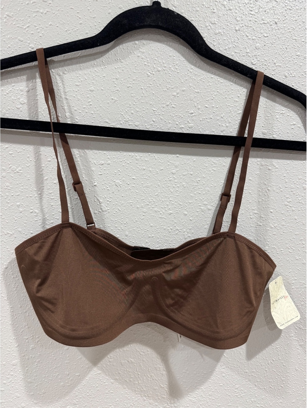 Intimately Free People Brown Underwire Demi Bra Adjustable Straps